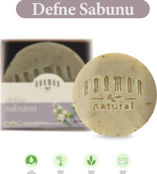 Abamor Natural Defne Sabunu Gözenek Sıkılaştırıcı Ve İpeksi Saçlar Doğal Bakım 100 Gr - Image 1