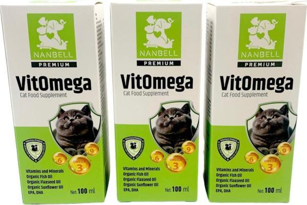 3 Kutu Kediler İçin VitOmega 100 ml - Image 1