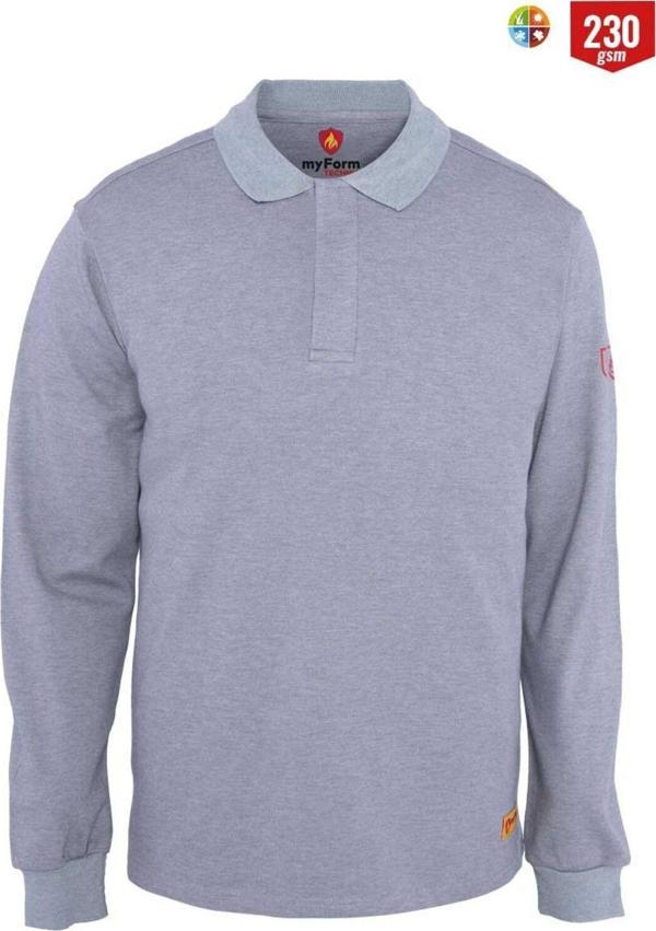 Myform 42004 Sweatshırt Polo Fr 230 Gri ( Elektrikçi Yazlık ) - Image 1