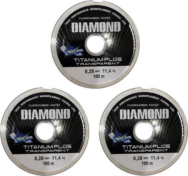 3 adet Bauer Titanium Plus 0.28 mm 100 mt Makara Misina - Renk: Füme 11,04 kg - Image 1