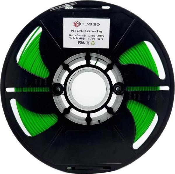 Elas PETG Plus Filament Yeşil 1.75mm 1Kg - Image 1
