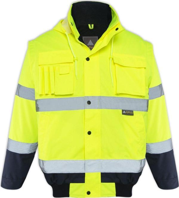 Myform Olympus Multı Hı-Vıs Two-Tone 2 In 1 Bomber Jacket - Image 1