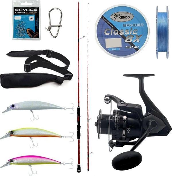 Yek Outdoor Spin Olta Seti Okuma Red Spin 9'2'' 279 cm 10-40 gr 2 Parça&Okuma Wave Power WP-3000A1 Olta Makinesi - Image 1