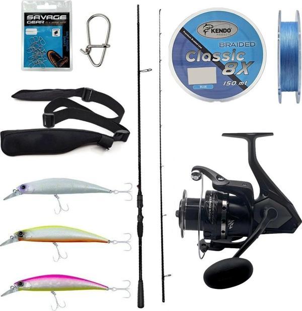 Yek Outdoor Spin Olta Seti Okuma Psycho Stick Game 274cm Ex-Fast 15-40gr 2 Parça Olta Kamışı&Okuma Wave Power WP-3000A1  - Image 1