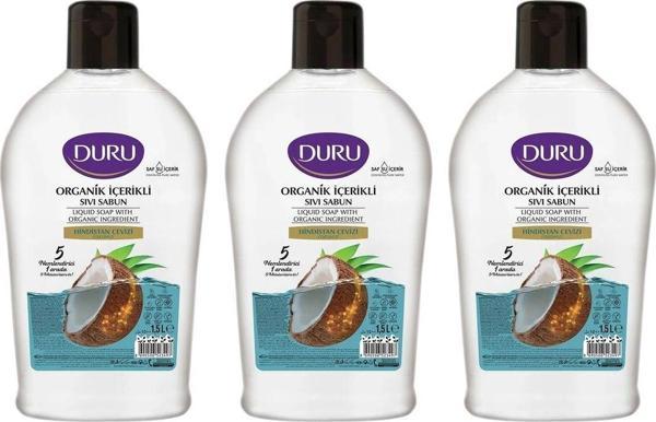 Duru Sıvı Sabun Organik İçerikli Hindistan Cevizi 1500 ml x 3 adet - Image 1