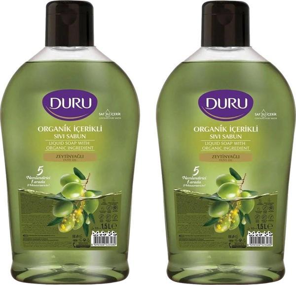 Duru Sıvı Sabun Organik İçerikli Zeytinyağlı 1500 ml x 2 adet - Image 1