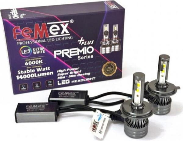 Femex Premio Plus H4 Şimşek Etkili Led Xenon 14000 Lumen - Image 1