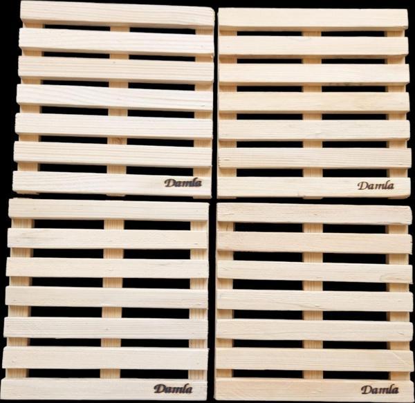Escoines Koleksiyon 4Adet Gönderilecektir Ahşap Kare Nihale 18,5x18,5cm Sarıçam 39963669466976adb3 - Image 1