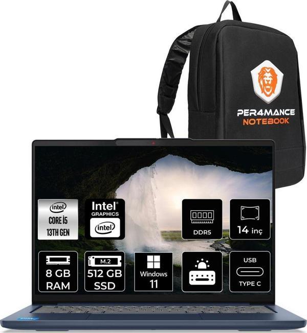 Lenovo Ideapad Slim 5 İ5-13420H 8Gb Ddr5 512Gb Ssd Uhd Graphics 14'' Wuxga Oled W11H Dizüstü Laptop - Image 1