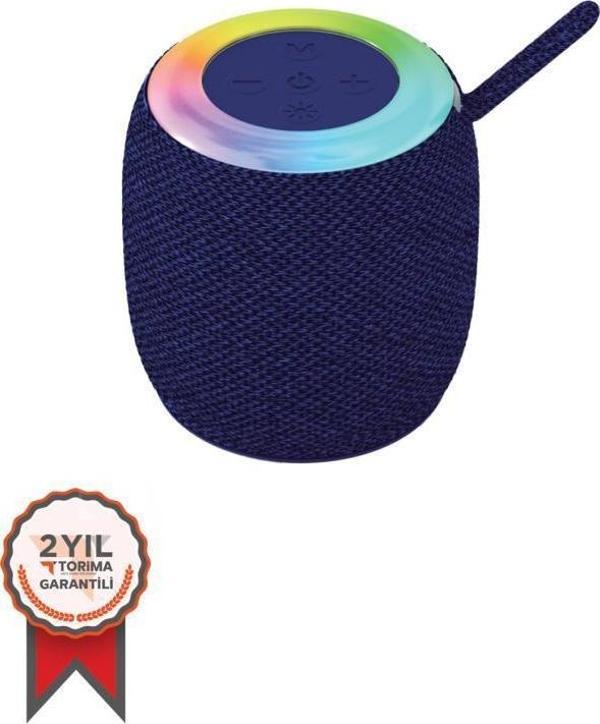 Torima D10 Taşınabilir Rgb Ledli Bluetooth Hoparlör Usb-Fm Radyo Lacivert - Image 1