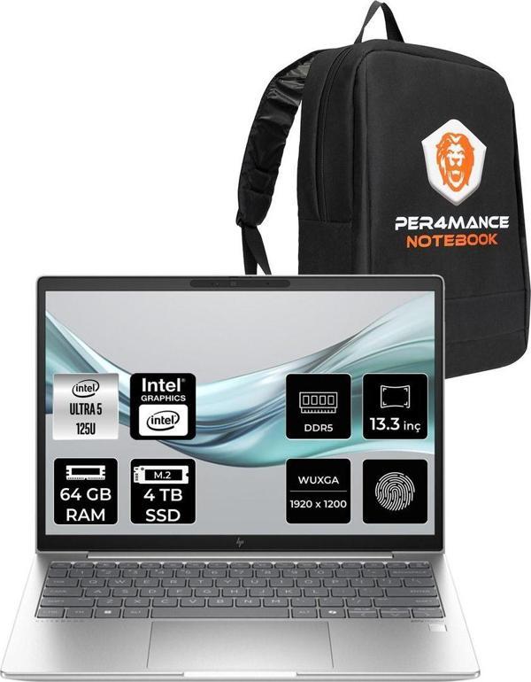 Hp Elitebook 630 G11 Ultra 5 125U 64Gb Ddr5 4Tb Ssd 13.3" Wuxga Fdos Dizüstü Bilgisayar & Çanta - Image 1