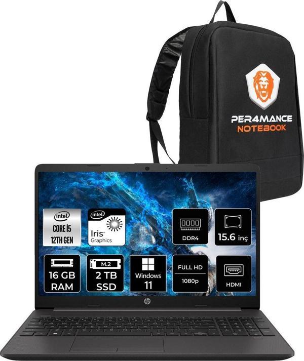 Hp 250 G9 İ5 1235U 16Gb 2Tb Ssd 15.6" Fhd W11H Taşınabilir Bilgisayar & Per4 Çanta - Image 1