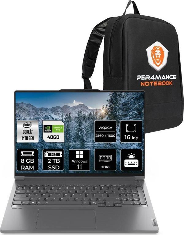 Lenovo Thinkbook İ7 14650Hx 8Gb Ddr5 2Tb Ssd Rtx4060/8Gb 16'' Wqxga W11H Dizüstü Bilgisayar - Image 1
