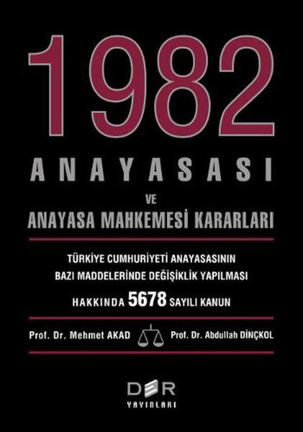 1982 Anayasası ve Anayasa Mahkemesi Kararları - Der Yayınları - Image 1