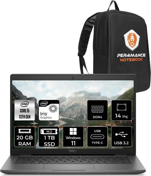 Dell Latitude 3440 İ5-1335U 20Gb Ram 1Tb Ssd 14'' Fhd W11Home Dizüstü Bilgisayar & Per4 Çanta - Image 1