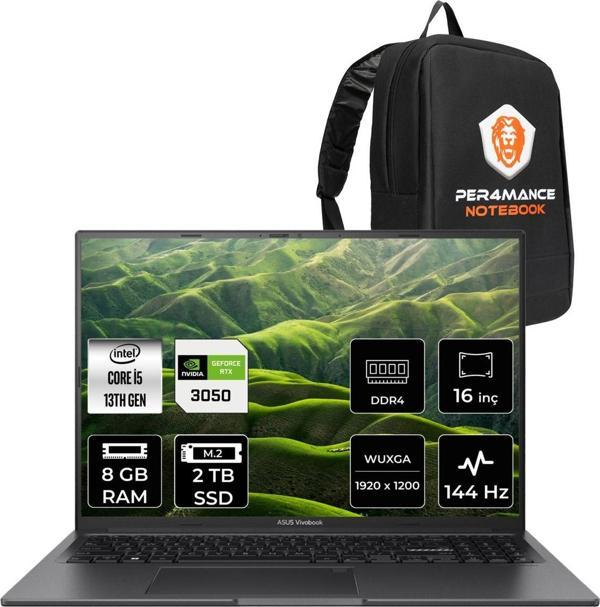 Asus Vivobook 16X İ5 13420H 8Gb 2Tb Ssd Rtx3050/4Gb 16" Wuxga 144Hz Fdos Dizüstü Bilgisayar - Image 1
