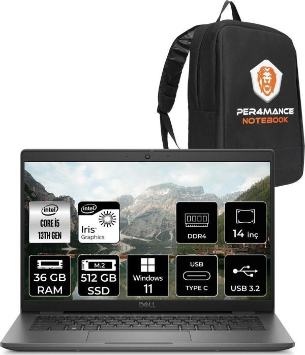 Dell Latitude 3440 İ5-1335U 36Gb Ram 512Gb Ssd 14'' Fhd W11Home Dizüstü Bilgisayar & Per4 Çanta - Image 1