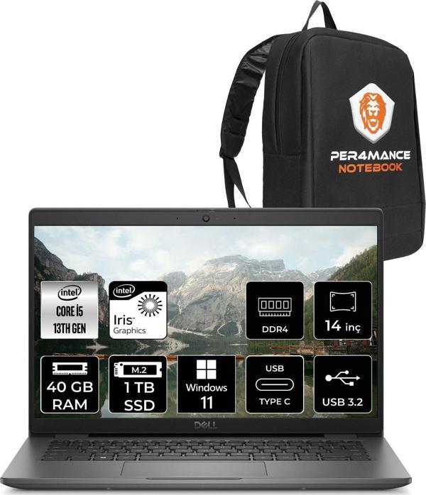 Dell Latitude 3440 İ5-1335U 40Gb Ram 1Tb Ssd 14'' Fhd W11Pro Dizüstü Bilgisayar & Per4 Çanta - Image 1