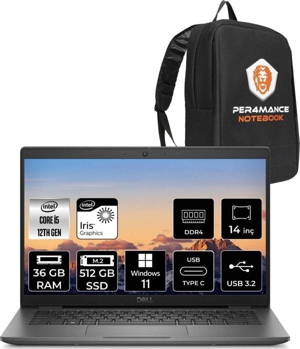 Dell Latitude 3440 İ5-1235U 36Gb Ram 512Gb Ssd 14'' Fhd W11Pro Dizüstü Bilgisayar & Per4 Çanta - Image 1