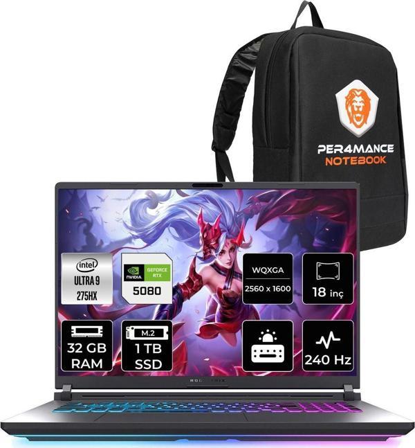 Asus Rog Strix G18 Ultra 9 275Hx 32Gb 1Tb Ssd Rtx5080/16Gb 175W 240Hz 18'' Qhd+ Fdos Gaming & Per4 - Image 1