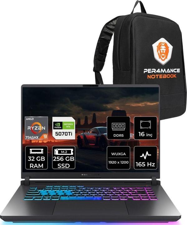 Asus Rog Strix G16 R9 7945Hx 32Gb 256Gb Ssd Rtx5070Ti/12Gb 165Hz 16" Wuxga Fdos Gaming Laptop - Image 1