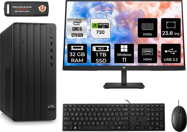 Hp Tower 290 G9 İ5 12500 32Gb Ram 1Tb Ssd Gt730/4Gb W11Pro 6D3A5Ea Masaüstü Pc & 23.8'' Monitör - Image 1