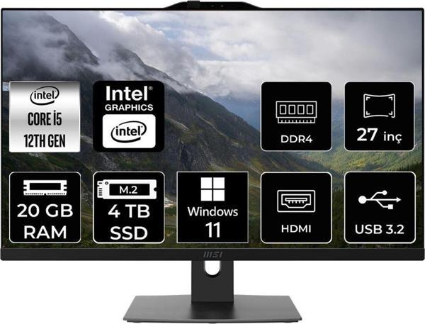 Msı Modern Am272P İ5 1235U 20Gb 4Tb Ssd 27" Fhd W11H All In One Bilgisayar & Per4 Bellek - Image 1