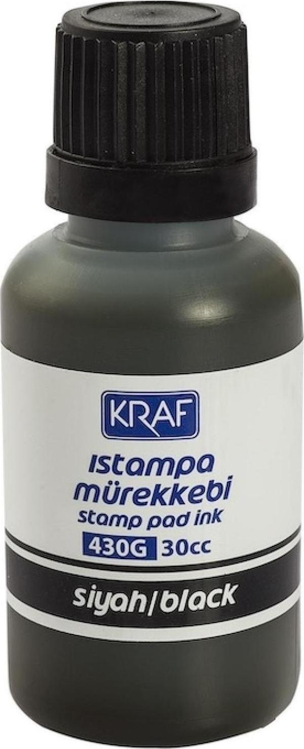 KRAF ISTAMPA MÜREKKEBİ 30CC SİYAH 430G - (12 Adet) - Image 1