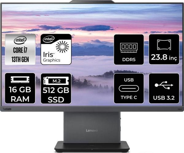 Lenovo Thinkcentre Neo 50A G5 İ7 13620H 16Gb Ddr5 512Gb Ssd 23.8" Fhd Fdos All İn One & Per4 Bellek - Image 1