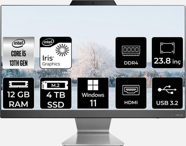 Asus A3402Wbak-I58512B0D İ5 1335U 12Gb 4Tb Ssd 23.8" Fhd W11P All In One Bilgisayar & Per4 Bellek - Image 1