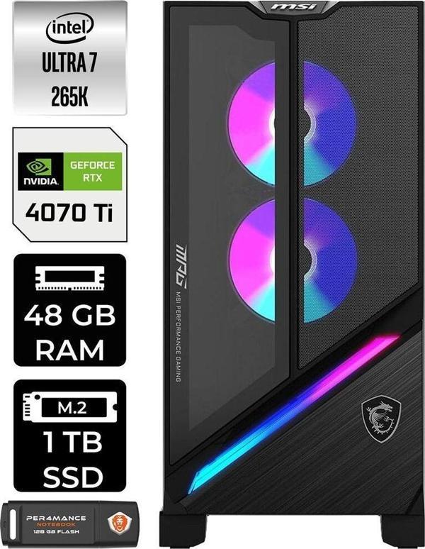 Msı Mpg Infınıte X3 Aı 2Nuf7 Ultra 7 265K 48Gb Ddr5 1Tb Ssd Rtx 4070Ti Super 16Gb  W11Home - Image 1
