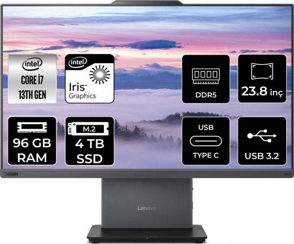 Lenovo Thinkcentre Neo 50A G5 İ7 13620H 96Gb Ddr5 4Tb Ssd 23.8" Fhd Fdos All İn One & Per4 Bellek - Image 1