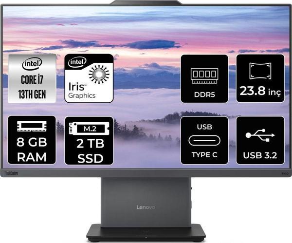 Lenovo Thinkcentre Neo 50A G5 İ7 13620H 8Gb Ddr5 2Tb Ssd 23.8" Fhd Fdos All İn One & Per4 Bellek - Image 1