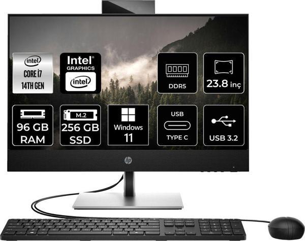 Hp Proone 440 G9 İ7 14700T 96Gb Ddr5 256Gb Ssd 23.8" Fhd W11P All İn One Bilgisayar & Per4 Bellek - Image 1