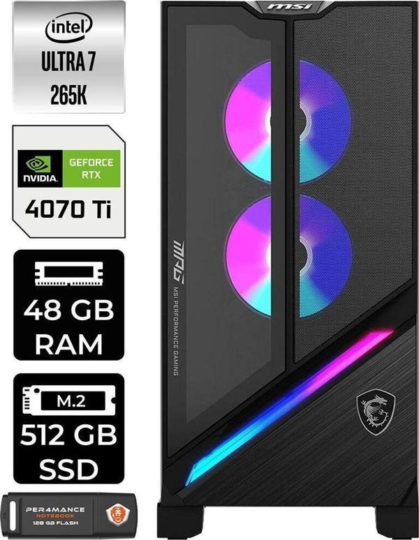 Msı Mpg Infınıte X3 Aı 2Nuf7 Ultra 7 265K 48Gb Ddr5 512Gb Ssd Rtx 4070Ti Super 16Gb  W11Pro - Image 1