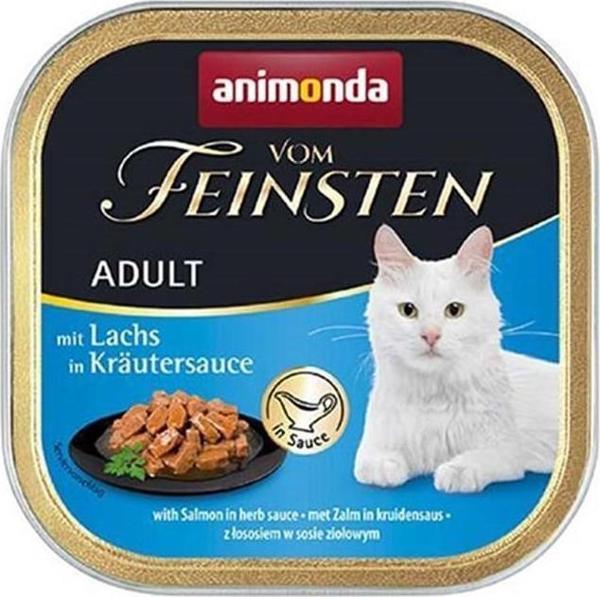 Animonda Vom Feinsten Bitki Sosu İçinde Somonlu Yetişkin Kedi Konservesi 100gr - Image 1