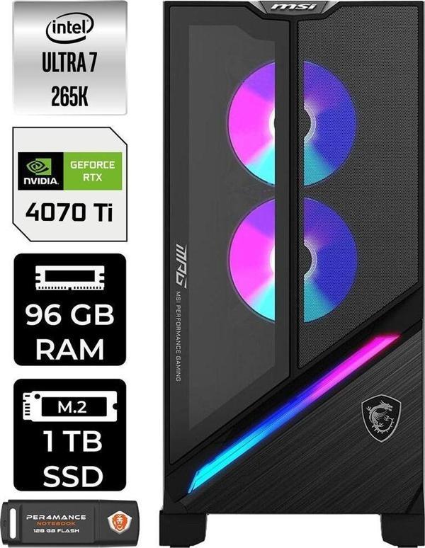 Msı Mpg Infınıte X3 Aı 2Nuf7 Ultra 7 265K 96Gb Ddr5 1Tb Ssd Rtx 4070Ti Super 16Gb  W11Home - Image 1