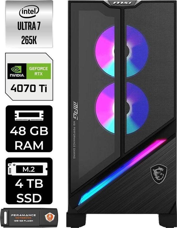 Msı Mpg Infınıte X3 Aı 2Nuf7 Ultra 7 265K 48Gb Ddr5 4Tb Ssd Rtx 4070Ti Super 16Gb  W11Home - Image 1