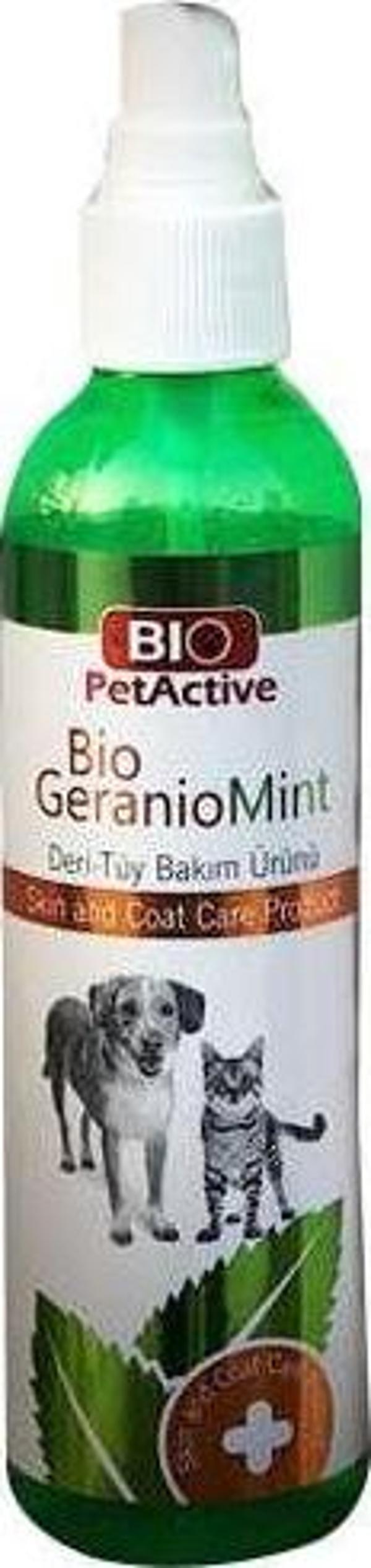 Bio PetActive Geranio Mint Kedi ve Köpek Deri ve Tüy Bakım Spray 100 ML - Image 1