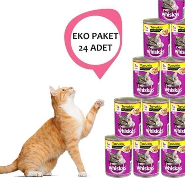 Whiskas Tavuklu Kedi Konserve Maması 24 X 400 G - Image 1