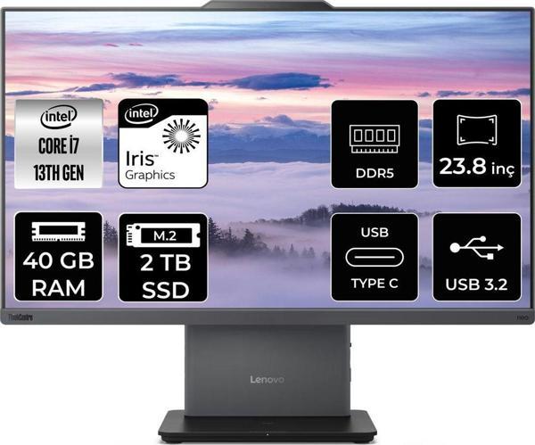 Lenovo Thinkcentre Neo 50A G5 İ7 13620H 40Gb Ddr5 2Tb Ssd 23.8" Fhd Fdos All İn One & Per4 Bellek - Image 1