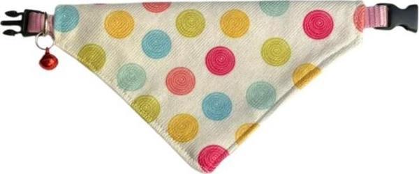 Cocopet Daire Desenli Ayarlanabilir Fular Bandana Kedi Tasması - Image 1