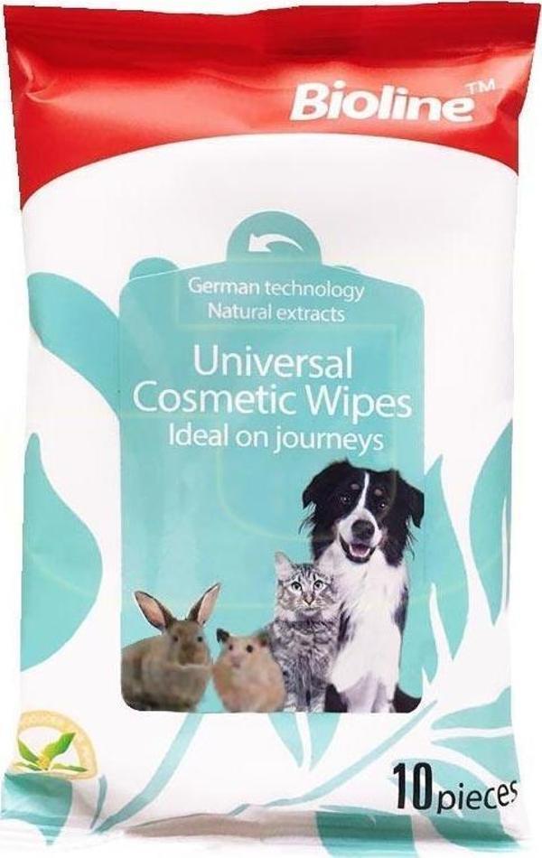 Bioline Kedi, Köpek ve Kemirgen Temizleme Mendili 10 adet - Image 1