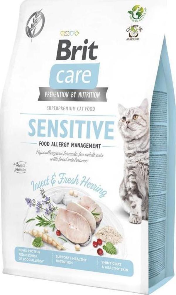 Brit Care Sensitive Böcek Proteinli Tahılsız Yetişkin Kedi Maması 2kg - Image 1