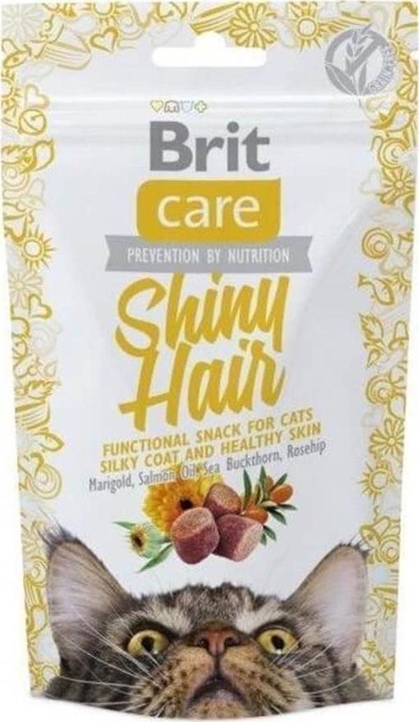 Brit Care Shiny Hair Parlak ve Sağlıklı Tüyler için Tahılsız Kedi Ödül Maması 50gr - Image 1