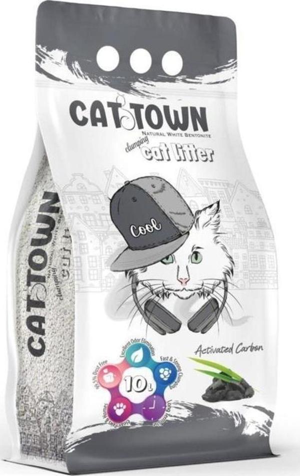 Cat Town Activated Carbonlu Bentonit Kedi Kumu 10 Lt - Image 1
