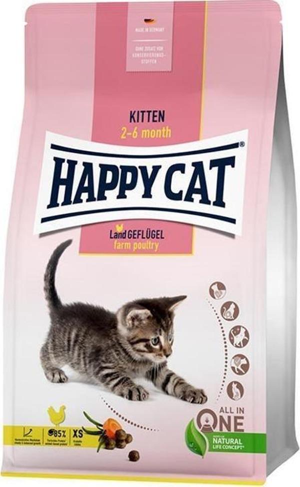 Happy Cat Kitten 2-6 Ay Tavuklu Yavru Kedi Maması 4 Kg - Image 1