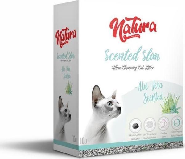Natura Scented Slim İnce Taneli Aloe Vera Kokulu Kedi Kumu 10 Lt - Image 1