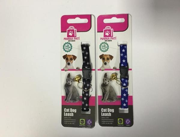 Marka Pati Yıldız Desenli Kedi Köpek Boyun Tasması - Image 1