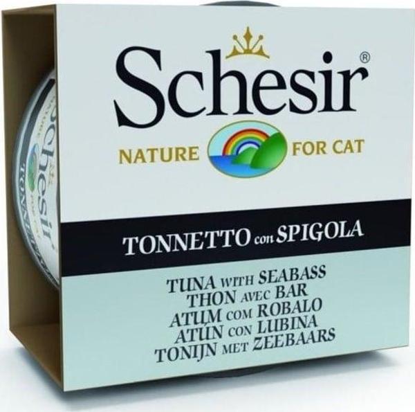 Schesir Ton Balığı ve Levrekli Jöleli Kedi Konservesi 85 Gr - Image 1
